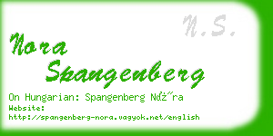 nora spangenberg business card